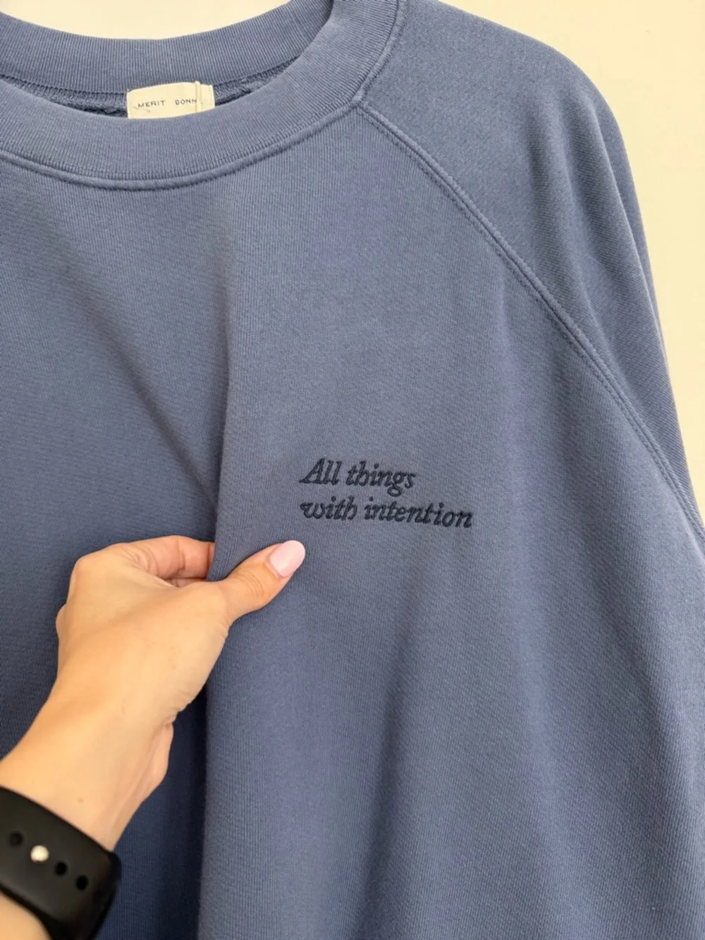 DONNI. Blue Crewneck Sweatshirt -brand new w tag. Limited made. - Picture 7 of 12